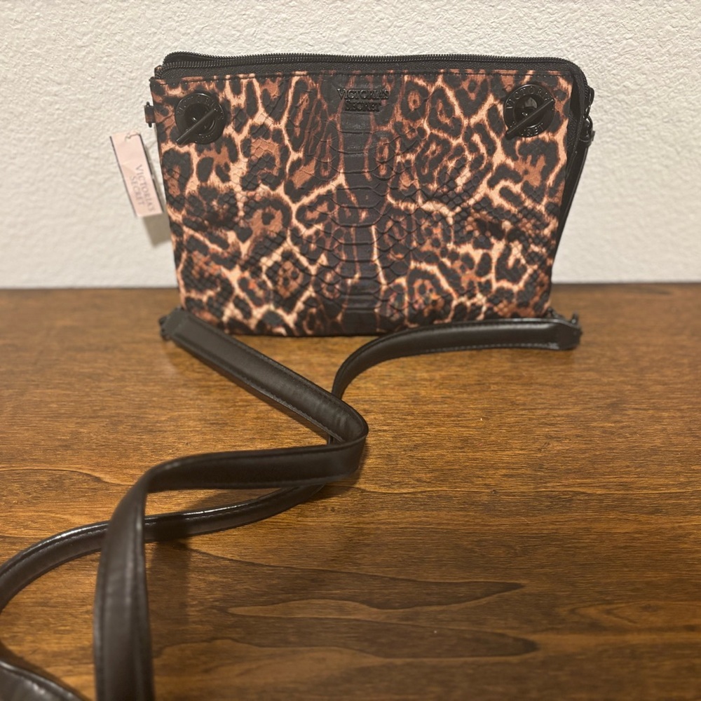 NWT Victorias Secret Leopard Print Crossbody Bag